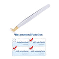 False Eyelash Tweezers For Fake Eyelashes Extensions Individual Curved Strip Lashes Eyebrow Hair Clip Tongs Nail Art Makeup Tool