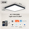 MARPOU Tuya Smart LED Ceiling Lamp Wood Grain App Voice Control Alexa/Google Remote Control Square Ceiling Lights Living Room