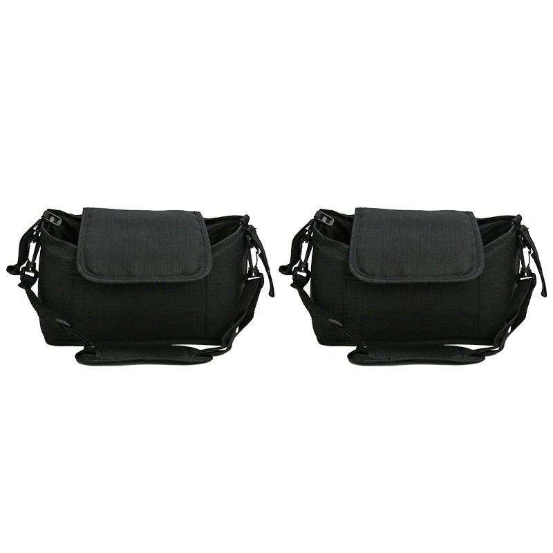 2 Baby Stroller Organizer Bag Mummy Diaper Bag Hook Baby Carriage Large Capacity Travel Wet Bags Stroller Accessories Cup Holder