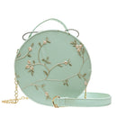 Hot Sale Sweet Lace Round Handbags High Quality PU Leather Women Crossbody Bags for Women 2022 Small Fresh Flower Chain Shoulder