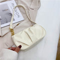 2022 New Women&#39;s Fashion Handbags Retro Solid Color PU Leather Shoulder Underarm Bag Casual Women Hobos Handbags