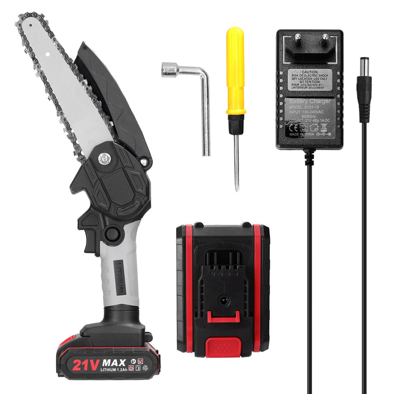 21V 4-6Inch Portable Electric Pruning-Saw 88VF Wood Spliting Chainsaw Brush Motor One-handed Woodworking Tool for Garden Orchard