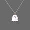 Cute Black And White Ghost Pendant Necklaces For Women Men Best Friend Lovely Ghost Pendant Couple Necklace Fashion Jewelry