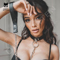 Sexy Body Bondage Women Leg Harness Belts Leather Harness Women Garter Belt Tight Garter Suspenders Straps Stockings With Belt