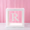 Baby Shower Box Custom Alphabet Name Transparent Balloon Box Birthday Party Decoration Kids DIY Wedding Baby Shower Suppiles