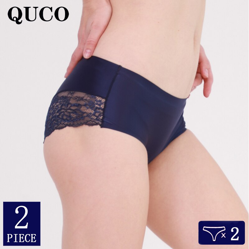 2pcs/lot QUCO Brand sexy Women Underwear High Quality Women Panties Seamless Underwear Solid  Lingerie underwear women