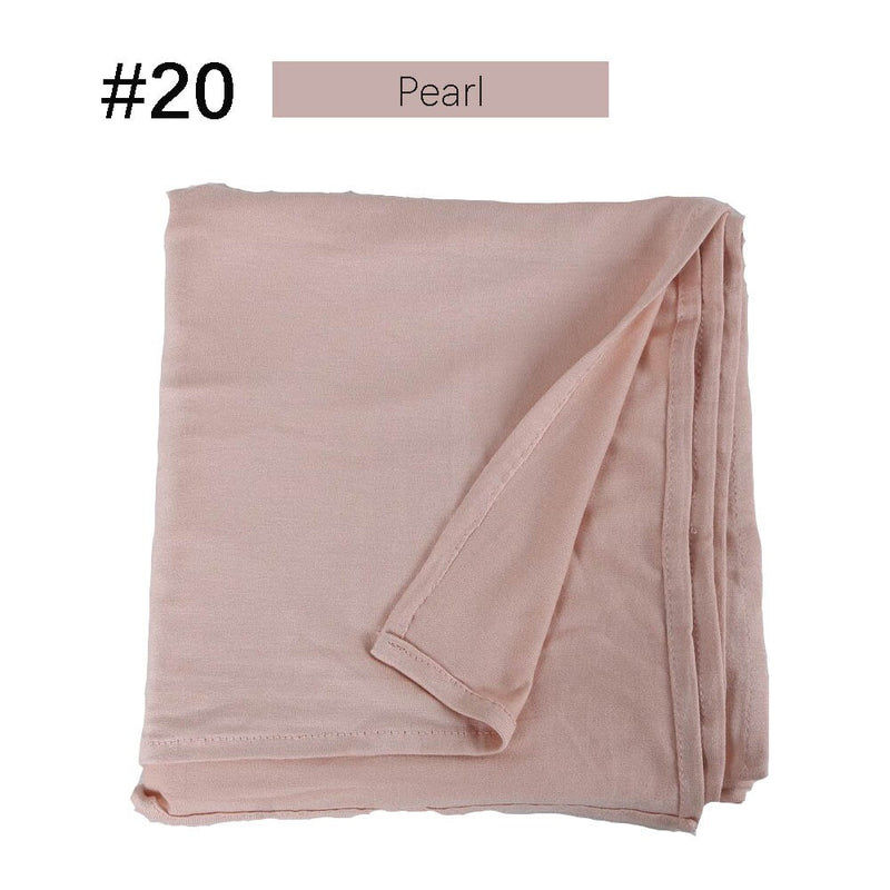 Muslim Women Stretchy Jersey Hijab Plain Cotton Jersey Hijabs  Islamic Soft Turban Head Wraps Headscarf 170X60cm