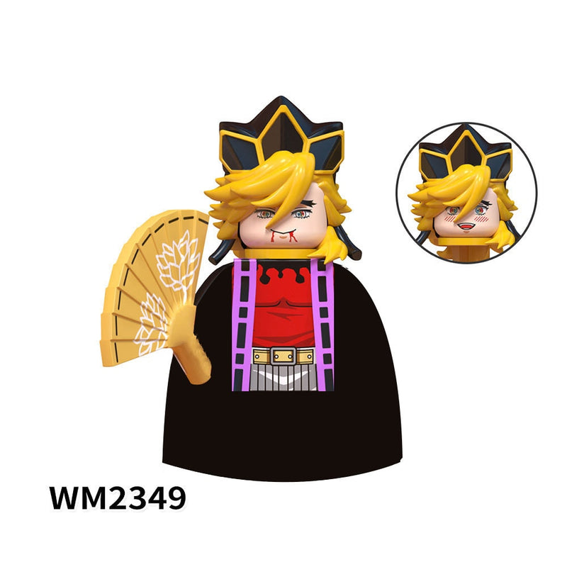 WM6116 WM6137 WM2344-A Demon Slayer Japanese Anime Uzui Tengen Rengoku Kyoujurou Tanjirou mini Action toy Figures Assemble toys