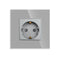 Bingoelec Power Socket,16A EU Standard Electrical Outlet 86mm*86mm White Crystal Glass Panel Wall Socket