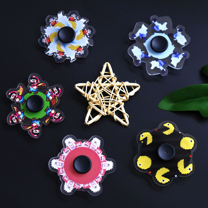 New 3D Running Cartoon Anime Character Astronaut Spinner Stress Relief Toys Anti-Stress Fidget Toy Finger Dynamic Changing Gyro