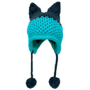 BomHCS Cute Fox Ears Beanie Winter Warm 100% Handmade Knit Hat