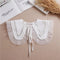 Linbaiway 2022 Lace Chiffon Doll Fake Collar Ladies Shawl Wrap Removable Detachable Embroidered False Collar Clothes Accessory