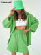 Sumuyoo Summer White 100% Cotton Shorts Suits Women 2022 Long Sleeve Casual Top Sets Wide Leg Shorts Sets 2 Pieces Outfits