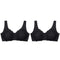 2PCS Sexy Front Closure Bralette Lace Plus Size Bra Push Up Underwear Crop Top M-5XL Seamless Brassiere Female Lingerie
