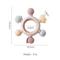 1pc Baby Teether Silicone Bracelet BPA Free  Cute Animal Silicone Pendant Wood Ring  Teething Rattle for Baby Accessories Toys