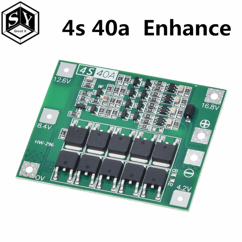 3S/4S 40A 60A Li-ion Lithium Battery Charger Protection Board 18650 BMS For Drill Motor 11.1V 12.6V/14.8V 16.8V Enhance/Balance