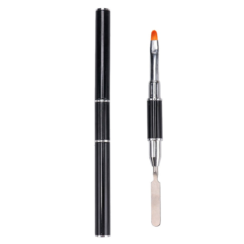 1pcs Dual Ended Nail Art Brushes Acrylic UV Gel Extension Builder Flower Painting Pen Brush Remover Spatula Stick Manicure Tools