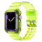 Clear Band + Case for Apple Watch 8 7 6 SE 5 3 2 Soft Transparent silicone Strap for iwatch Strap 40mm 44mm 42MM 41MM 45MM 49MM