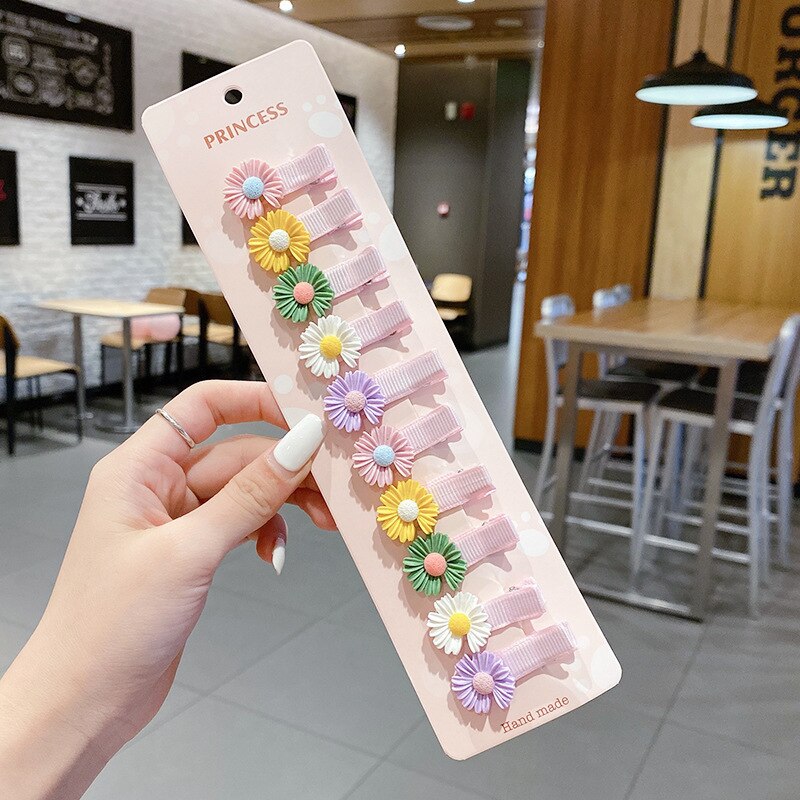 Children Hairpin Fruit Hair Clips Baby Side Bangs Clip for Kawaii Girls Headdress Hair Accessories Baby Bows 10 PCS 2021 New