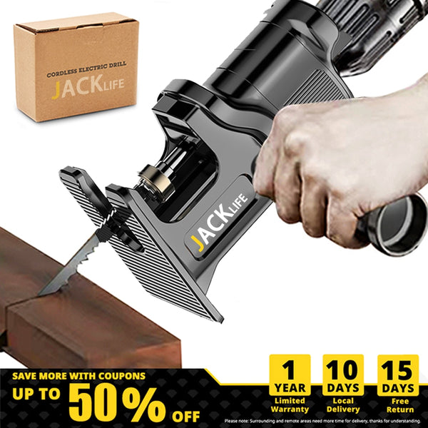 Screwdriver Conversion Head, Electric Drill to Electric Saw, Household Reciprocating Saw, Multifunctional, Wood Tools