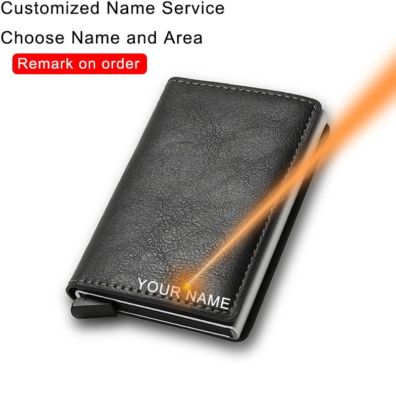Carbon Fiber Rfid Card Holder Men Wallets Money Bag Male Vintage Black Male Purse 2022 Small Leather Mini Slim Wallets Walets