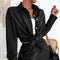 Print Shorts Suits Woman Vintage Long Sleeve Shirt And Short Pants Suit Two Piece Set Female Casual Outfit