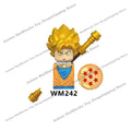 KT1007 KT1009 KT1011 KT1020 KF6142 Dragon Ball Z Goku Vegeta Trunks Kuririn Mini Action toy Figures Kids Assemble dolls Gifts