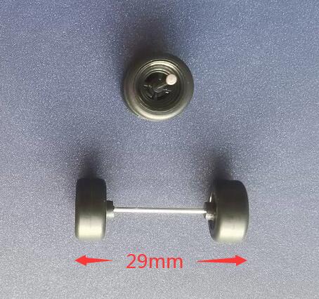 4PCS 1/64 Scale Alloy Car Model 5.2mm/11mm Size Rubber Tires + Wheels + Axles for Modified 1:64 Matchbox/Domeka/HW Model Cars