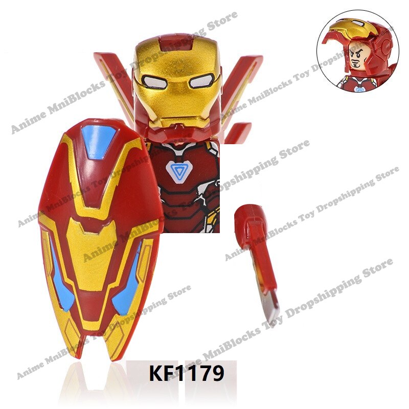 XP193 D009 WM718 Mark suit Disney anime movie figurine dolls mini plastic action toy figures Assemble blocks Christmas gifts