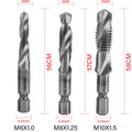 New Titanium Plated Hex Shank HSS Screw Thread Metric Tap Drill Bits Screw Machine Compound M3 M4 M5 M6 M8 M10 Hand Tools