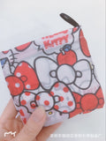 Sanrio Hello Kitty Small Folding Shopping Bag Melody Polyester Eco Bag Cartoon Shoulder Bag Handbag
