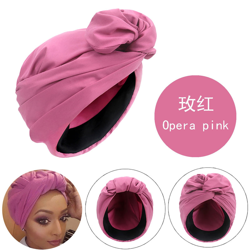 French Vintage Turban Hat Fashion Female Bandana Headband Women&