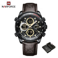 New NAVIFORCE Military Watches for Men Luxury Sport Chronograph Alarm WristWatch Waterproof Quartz Big Clock Digital Male Watch
