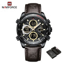 New NAVIFORCE Military Watches for Men Luxury Sport Chronograph Alarm WristWatch Waterproof Quartz Big Clock Digital Male Watch