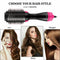 3 In1 Hair Curler Dryer Brush Electric Blow Dryer Comb Hair Curling Wand Detachable Brush Kit Negative Ion Straightener
