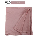 Muslim Women Stretchy Jersey Hijab Plain Cotton Jersey Hijabs  Islamic Soft Turban Head Wraps Headscarf 170X60cm