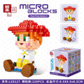 Disney DIY LinaBell assembly buildding blocks Goofy Pluto Anime Mini Action Figures Educational Toys kids Birthday Gifts