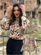 women satin blouse long sleeve zebra print shirts vintage office ladies tops femme chandails fashion blusa de mujer Chandails