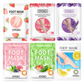PUTIMI 6packs Exfoliating Foot Mask Feet Peeling Mask Spa Socks Smooth Dead Skin Remover Moisturizing Whitening Foot Mask