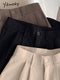 Yitimoky 2022 Fall Pants Women Korean Style Casual High Waist Korean Fashion Office Ladies Elegant Black Straight Suit Trousers