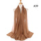 Hijab Scarf 72*175cm Plain Chiffon Scarves For Women Muslim Fasion Islam Clothing Headscarves Shawl For Ladies Headwrap Ramadan