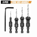 5pcs Countersink Drill Bit Carpentry Drill Set Drilling Pilot Holes For Screw Sizes #5 #6 #8 #10 #12 Drilling Woodworking Tools