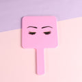 RISI For Eyelash Extension Handheld Makeup Mirror Square Makeup Vanity Mirror with Handle Hand Mirror SPA Salon Compact Mirrors