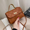 2022 new Lingge fashion embossed hand messenger small square bag handbags  purses and handbags  bags for women