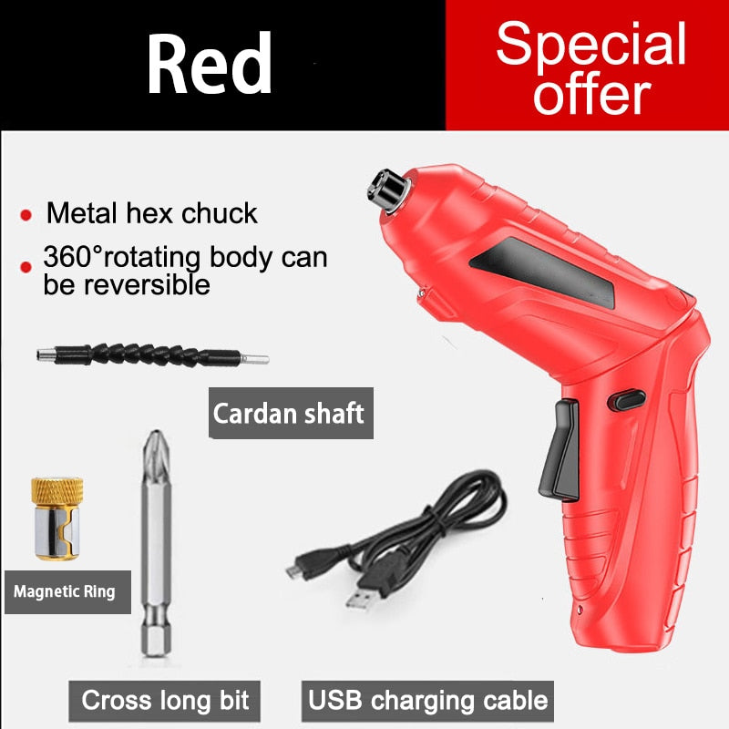 Electric Screwdriver Battery Rechargeable Cordless Screwdriver Powerful Impact Wireless Screwdriver Drill Electric Screw Driver