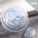 Crystal Fire Opal Flakes Nail Sequins Purple Holographic Glitter DIY Chrome Powder for Spring Nails Manicure Paillettes GL1857