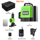 HILDA Laser Level 12 Lines 3D Level Self-Leveling 360 Horizontal And Vertical Cross Super Powerful Green Laser Level