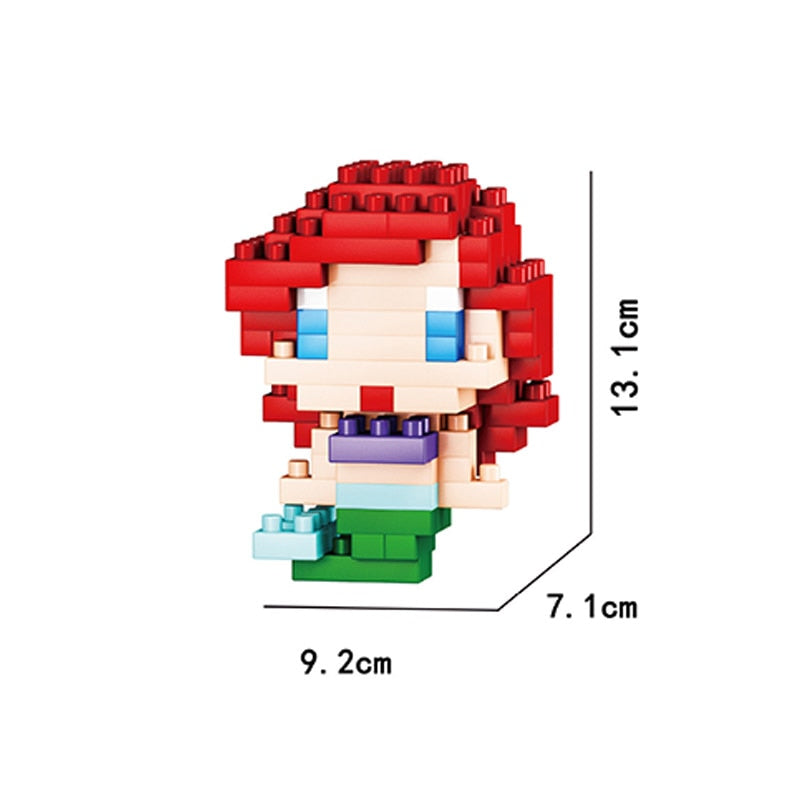 Disney DIY LinaBell assembly buildding blocks Goofy Pluto Anime Mini Action Figures Educational Toys kids Birthday Gifts