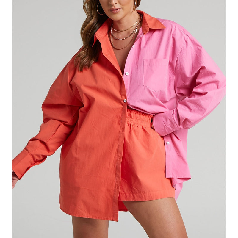 Women Tracksuits Shirt With Mini Shorts Cotton Two Pieces Sets Fashion Clothing Outfits Women Blouses Fashion Tracksuits