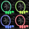 4pcs Luminous Valve Caps Fluorescent Night Glowing Car Motorcycle Bicycle Bike Wheel Tyre Hub Luminous Valve Stem Caps Decors